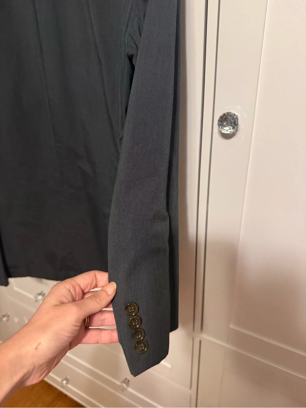 J. Crew Factory Men’s Cotton Blazer Grey size S Two Button Sport Coat